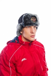 Шапка-ушанка (черный)