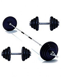 с обрезиненными дисками (общий вес 80 кг)